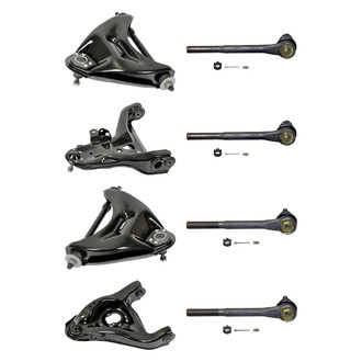 MOOG® - Front Lower and Upper Control Arm with Ball Joint and Tie Rod End Kit
