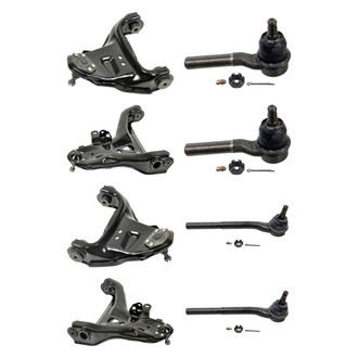 MOOG® - Front Lower and Upper Control Arm with Ball Joint and Tie Rod End Kit