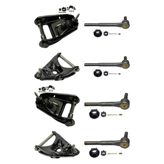 MOOG® - Front Lower and Upper Control Arm with Ball Joint and Tie Rod End Kit