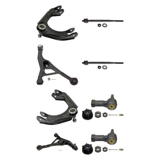 MOOG® - Front Lower and Upper Control Arm with Ball Joint and Tie Rod End Kit