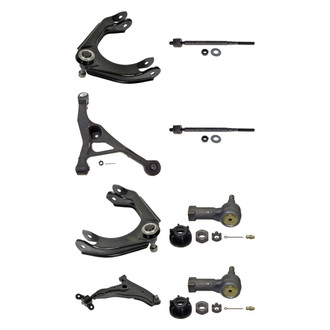 MOOG® - Front Lower and Upper Control Arm with Ball Joint and Tie Rod End Kit