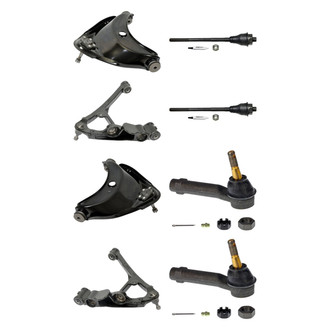 MOOG® - Front Lower and Upper Control Arm with Ball Joint and Tie Rod End Kit