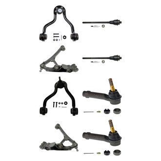 MOOG® - Front Lower and Upper Control Arm with Ball Joint and Tie Rod End Kit