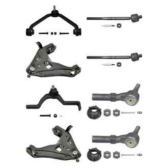 MOOG® - Front Lower and Upper Control Arm with Ball Joint and Tie Rod End Kit