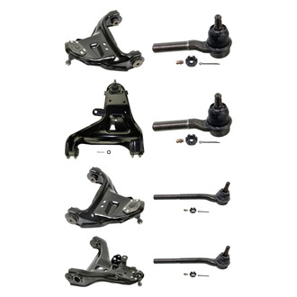 MOOG® - Front Lower and Upper Control Arm with Ball Joint and Tie Rod End Kit