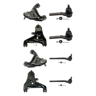 MOOG® - Front Lower and Upper Control Arm with Ball Joint and Tie Rod End Kit