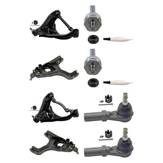 MOOG® - Front Lower and Upper Control Arm with Ball Joint and Tie Rod End Kit