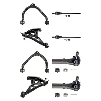 MOOG® - Front Lower and Upper Control Arm with Ball Joint and Tie Rod End Kit