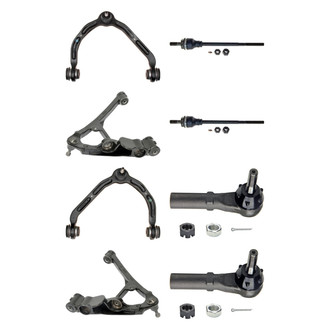 MOOG® - Front Lower and Upper Control Arm with Ball Joint and Tie Rod End Kit