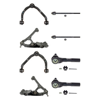 MOOG® - Front Lower and Upper Control Arm with Ball Joint and Tie Rod End Kit