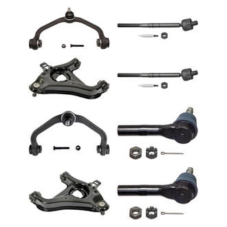 MOOG® - Front Lower and Upper Control Arm with Ball Joint and Tie Rod End Kit