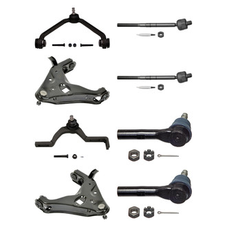 MOOG® - Front Lower and Upper Control Arm with Ball Joint and Tie Rod End Kit