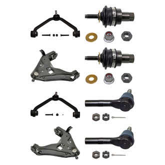 MOOG® - Front Lower and Upper Control Arm with Ball Joint and Tie Rod End Kit