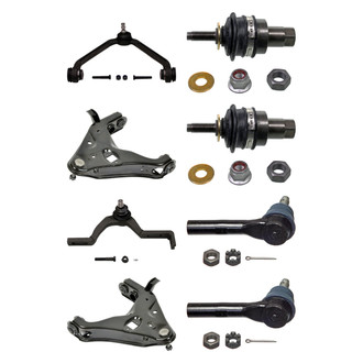 MOOG® - Front Lower and Upper Control Arm with Ball Joint and Tie Rod End Kit