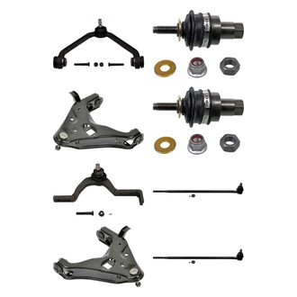 MOOG® - Front Lower and Upper Control Arm with Ball Joint and Tie Rod End Kit