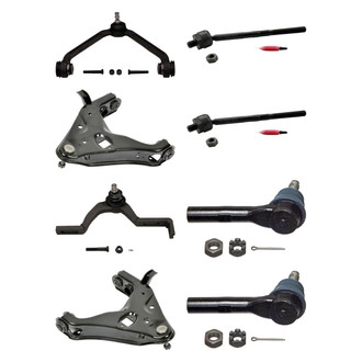 MOOG® - Front Lower and Upper Control Arm with Ball Joint and Tie Rod End Kit