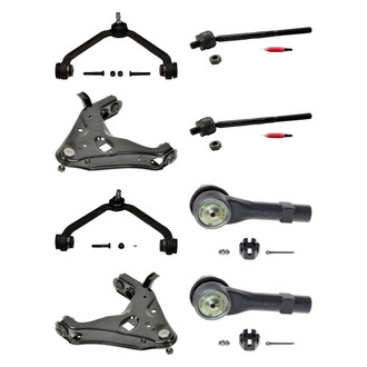 MOOG® - Front Lower and Upper Control Arm with Ball Joint and Tie Rod End Kit