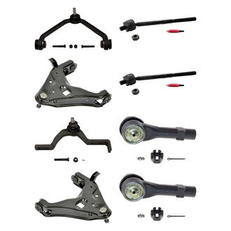 MOOG® - Front Lower and Upper Control Arm with Ball Joint and Tie Rod End Kit