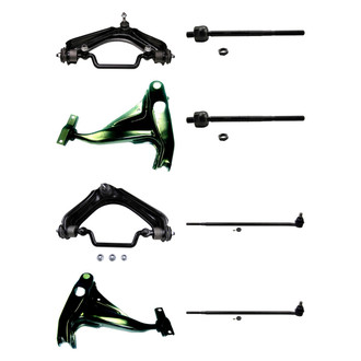 MOOG® - Front Lower and Upper Control Arm with Ball Joint and Tie Rod End Kit