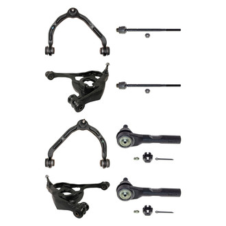 MOOG® - Front Lower and Upper Control Arm with Ball Joint and Tie Rod End Kit