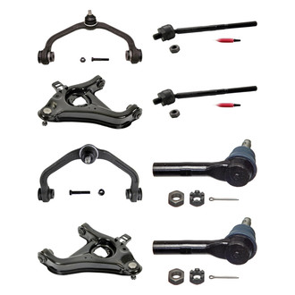 MOOG® - Front Lower and Upper Control Arm with Ball Joint and Tie Rod End Kit