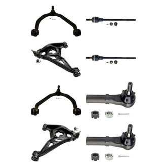 MOOG® - Front Lower and Upper Control Arm with Ball Joint and Tie Rod End Kit