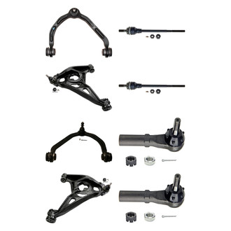 MOOG® - Front Lower and Upper Control Arm with Ball Joint and Tie Rod End Kit