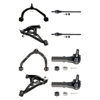 MOOG® - Front Lower and Upper Control Arm with Ball Joint and Tie Rod End Kit