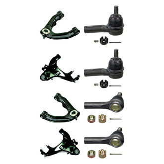MOOG® - Front Lower and Upper Control Arm with Ball Joint and Tie Rod End Kit