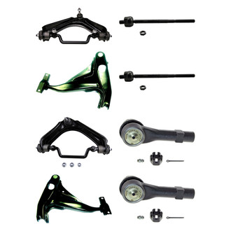 MOOG® - Front Lower and Upper Control Arm with Ball Joint and Tie Rod End Kit