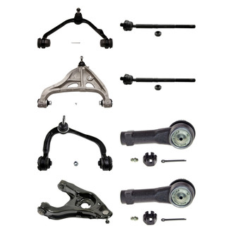 MOOG® - Front Lower and Upper Control Arm with Ball Joint and Tie Rod End Kit