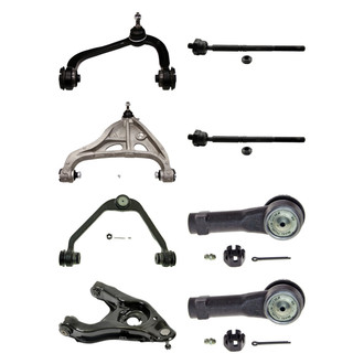 MOOG® - Front Lower and Upper Control Arm with Ball Joint and Tie Rod End Kit