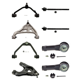 MOOG® - Front Lower and Upper Control Arm with Ball Joint and Tie Rod End Kit