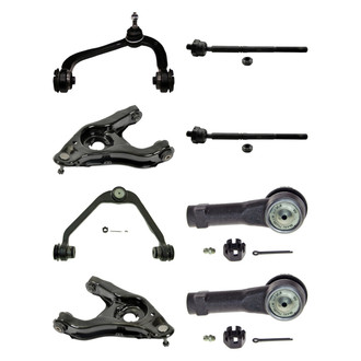MOOG® - Front Lower and Upper Control Arm with Ball Joint and Tie Rod End Kit