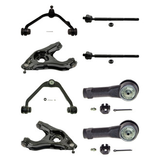 MOOG® - Front Lower and Upper Control Arm with Ball Joint and Tie Rod End Kit