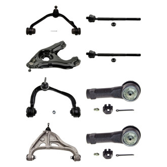 MOOG® - Front Lower and Upper Control Arm with Ball Joint and Tie Rod End Kit