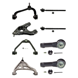 MOOG® - Front Lower and Upper Control Arm with Ball Joint and Tie Rod End Kit