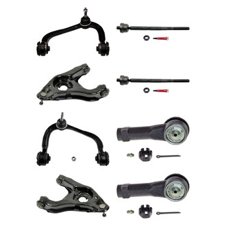 MOOG® - Front Lower and Upper Control Arm with Ball Joint and Tie Rod End Kit