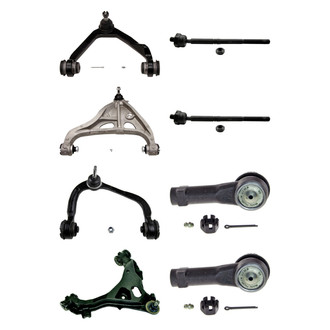 MOOG® - Front Lower and Upper Control Arm with Ball Joint and Tie Rod End Kit
