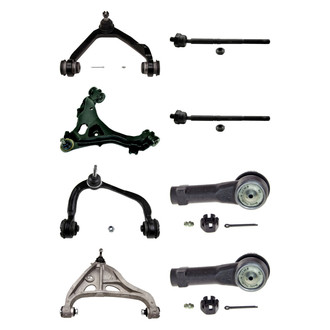 MOOG® - Front Lower and Upper Control Arm with Ball Joint and Tie Rod End Kit