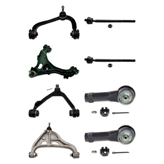 MOOG® - Front Lower and Upper Control Arm with Ball Joint and Tie Rod End Kit