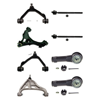 MOOG® - Front Lower and Upper Control Arm with Ball Joint and Tie Rod End Kit