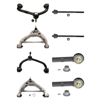 MOOG® - Front Lower and Upper Control Arm with Ball Joint and Tie Rod End Kit