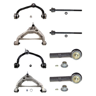 MOOG® - Front Lower and Upper Control Arm with Ball Joint and Tie Rod End Kit