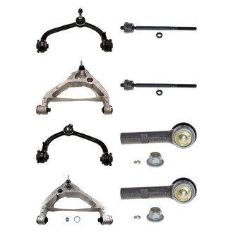 MOOG® - Front Lower and Upper Control Arm with Ball Joint and Tie Rod End Kit