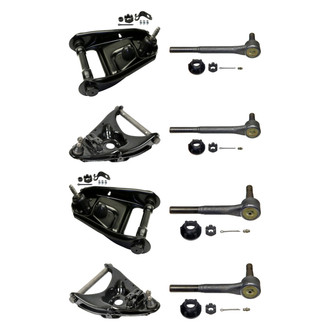 MOOG® - Front Lower and Upper Control Arm with Ball Joint and Tie Rod End Kit