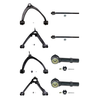 MOOG® - Front Lower and Upper Control Arm with Ball Joint and Tie Rod End Kit