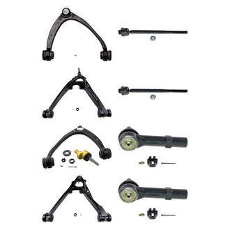 MOOG® - Front Lower and Upper Control Arm with Ball Joint and Tie Rod End Kit