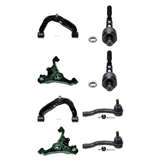 MOOG® - Front Lower and Upper Control Arm with Ball Joint and Tie Rod End Kit