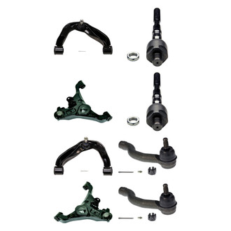 MOOG® - Front Lower and Upper Control Arm with Ball Joint and Tie Rod End Kit